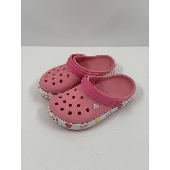 CROCS Pink Ventilation Holes Cartoon Character Adjustable Backstrap Clogs SZ 11‎ - Picture 2 of 5